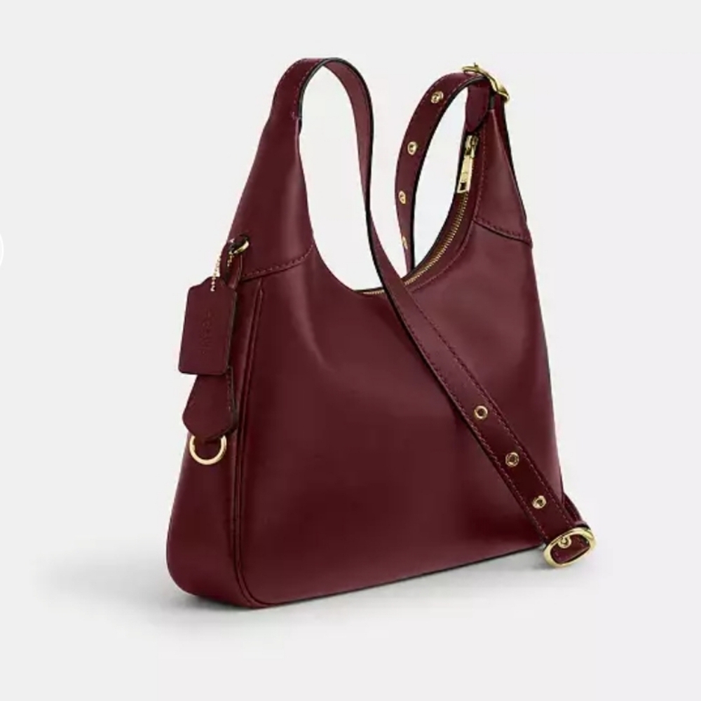 Coach Ella Maroon Shoulder Bag - Picture 3 of 8